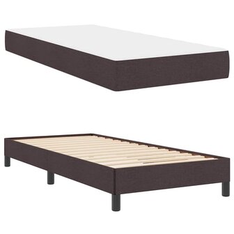 Boxspringbed met matras Donkerbruin 80 x 200 cm Stof 6