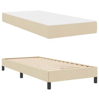 Boxspringbed met matras Cr&egrave;me 80 x 200 cm Stof 6