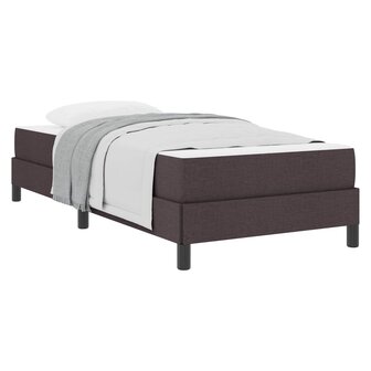 Boxspringbed met matras Donkerbruin 90 x 190 cm Stof 2