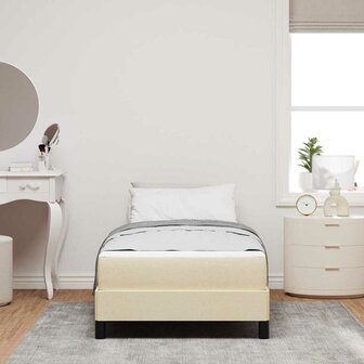 Boxspringbed met matras Cr&egrave;me 90 x 190 cm Stof 3
