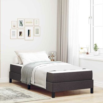 Boxspringbed met matras Donkerbruin 90 x 200 cm Stof 1