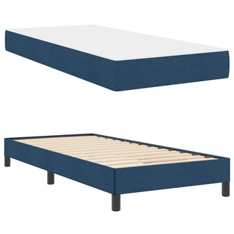 Boxspringbed met matras Blauw 90 x 200 cm Stof 6