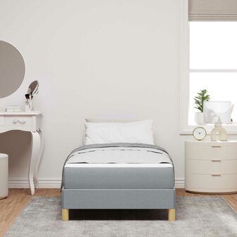 Boxspringbed met matras Lichtgrijs 90 x 190 cm Stof 4