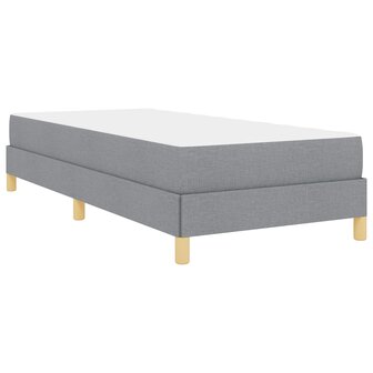 Boxspringbed met matras Lichtgrijs 90 x 190 cm Stof 9