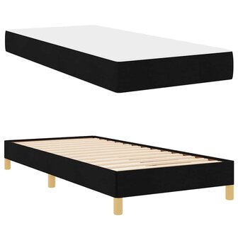 Boxspringbed met matras Zwart 90 x 190 cm Stof 6
