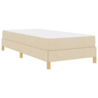 Boxspringbed met matras Cr&egrave;me 90 x 190 cm Stof 4