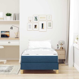Boxspringbed met matras Blauw 90 x 190 cm Stof 3