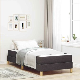 Boxspringbed met matras Donkerbruin 90 x 200 cm Stof 1