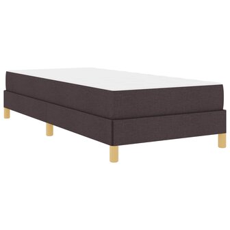 Boxspringbed met matras Donkerbruin 90 x 200 cm Stof 4