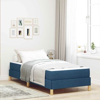 Boxspringbed met matras Blauw 90 x 200 cm Stof 1