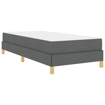Boxspringbed met matras Donkergrijs 100 x 200 cm Stof 4