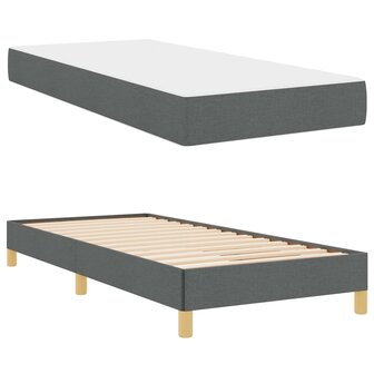 Boxspringbed met matras Donkergrijs 100 x 200 cm Stof 5