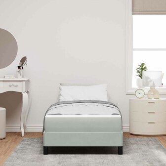 Boxspringbed met matras Lichtgrijs 80 x 200 cm Stof 3