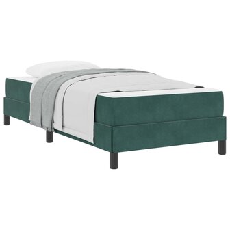 Boxspringbed met matras Donkergroen 80 x 200 cm Stof 2