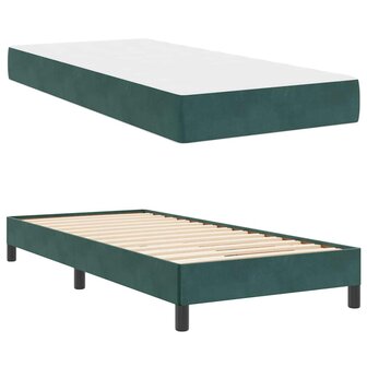 Boxspringbed met matras Donkergroen 80 x 200 cm Stof 6