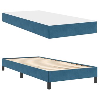 Boxspringbed met matras Donkerblauw 80 x 200 cm Stof 5