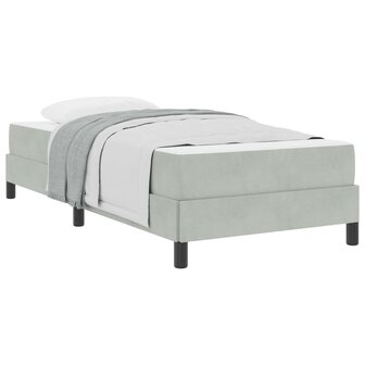 Boxspringbed met matras Lichtgrijs 90 x 190 cm Stof 2