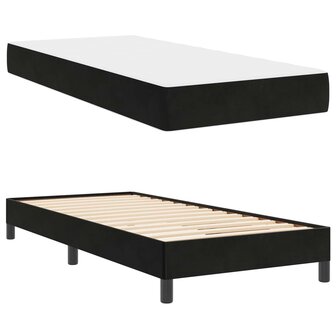Boxspringbed met matras Zwart 90 x 200 cm Stof 5