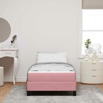 Boxspringbed met matras Roze 90 x 200 cm Stof 3