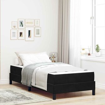Boxspringbed met matras Zwart 100 x 200 cm Stof 1