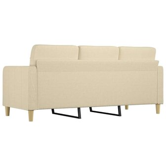 Driezitsbank 180 cm stof cr&egrave;mekleurig 5
