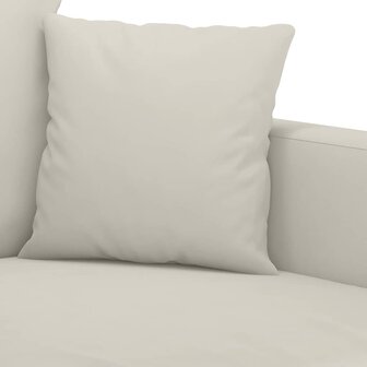 Driezitsbank 180 cm fluweel cr&egrave;mekleurig 6