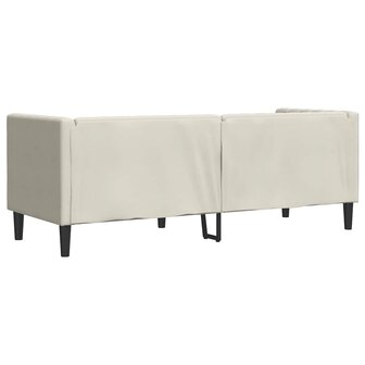 Driezitsbank Chesterfield-stijl met bolsters fluweel cr&egrave;mekleur 6