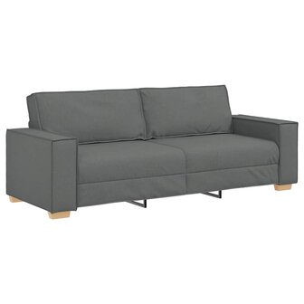 3-zitsbank Donkergrijs 220x78x84 cm Stof 2
