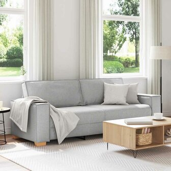 3-zitsbank Wolk Grijs 220x78x84 cm Stof 1