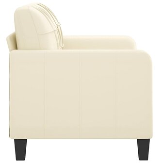 Tweezitsbank 120 cm kunstleer cr&egrave;mekleurig 4
