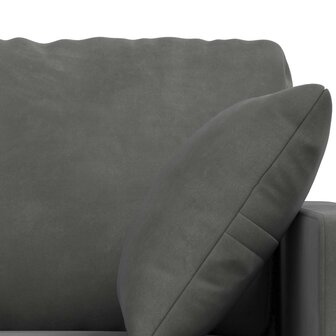 Bankstel 2 pcs Donkergrijs 138 x 78 x 80 cm Fluweel 6