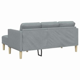 Bankstel met kussen Lichtgrijs Polyester 6