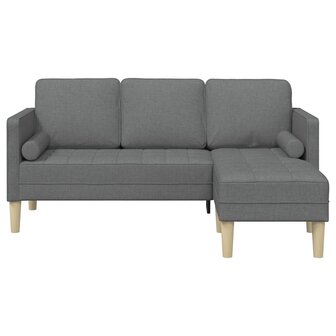 Bankstel met kussen Donkergrijs Polyester 4
