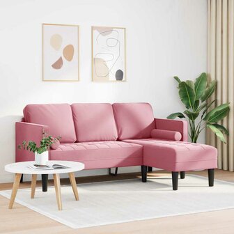 Bankstel met kussen Roze Polyester 3