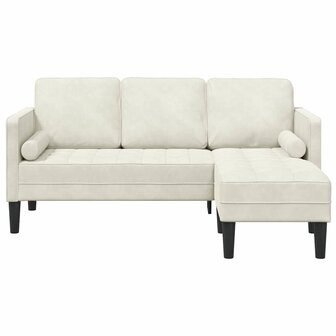 Bankstel met kussen Cr&egrave;me Polyester 4