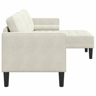 Bankstel met kussen Cr&egrave;me Polyester 5