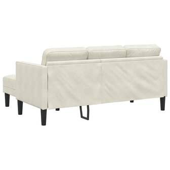 Bankstel met kussen Cr&egrave;me Polyester 6