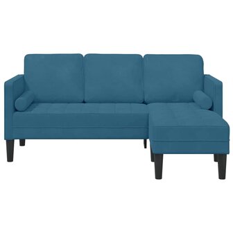 Bankstel met kussen Blauw Polyester 4