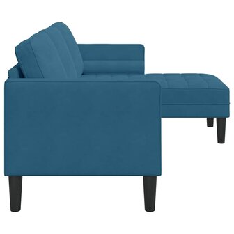 Bankstel met kussen Blauw Polyester 5