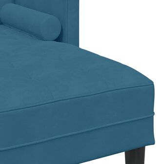 Bankstel met kussen Blauw Polyester 7