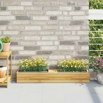 Bloembakken voor europallets 12 st 36x13,5x9,5 cm PP grijs 1