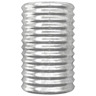 Plantenbak 40x40x68 cm gegalvaniseerd staal zilverkleurig 3