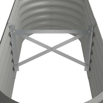 Plantenbak 114x40x36 cm gegalvaniseerd staal grijs 5