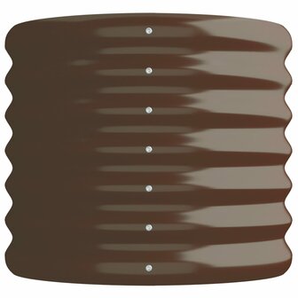 Plantenbak 114x40x36 cm gegalvaniseerd staal bruin 4