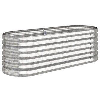 Plantenbak 114x40x36 cm gegalvaniseerd staal zilverkleurig 2