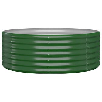 Plantenbak 100x100x36 cm gegalvaniseerd staal groen 2