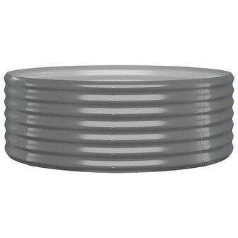 Plantenbak 100x100x36 cm gegalvaniseerd staal grijs 2