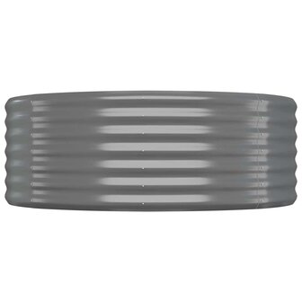 Plantenbak 100x100x36 cm gegalvaniseerd staal grijs 3