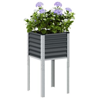 Plantenbak Antraciet 45x45x88 cm Staal 1