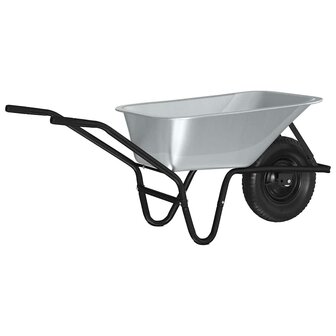 Kruiwagen Zilver en Zwart 141 x 60 x 57 cm Staal 2